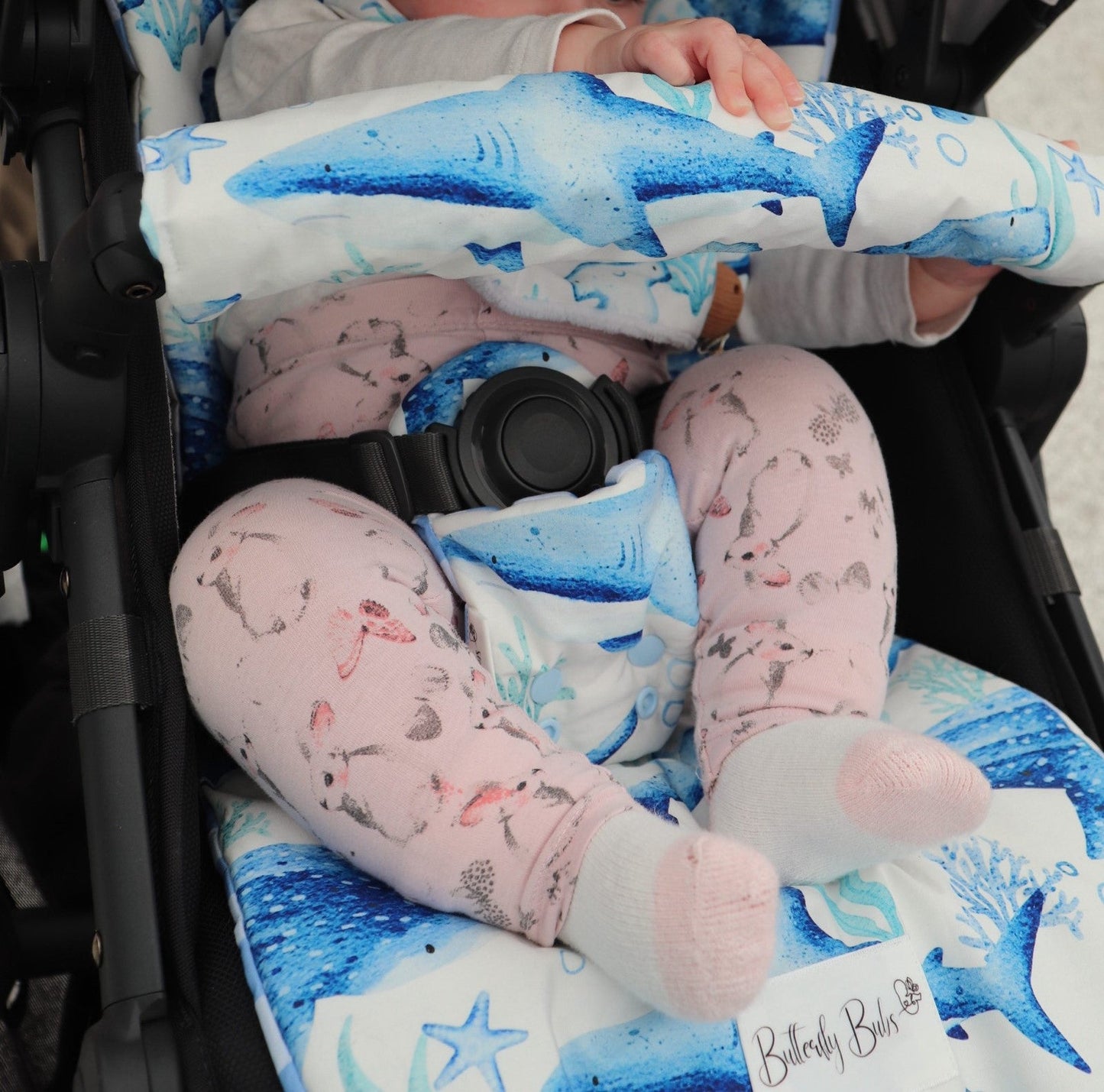 Crotch Buckle Cover - Butterfly Bubs