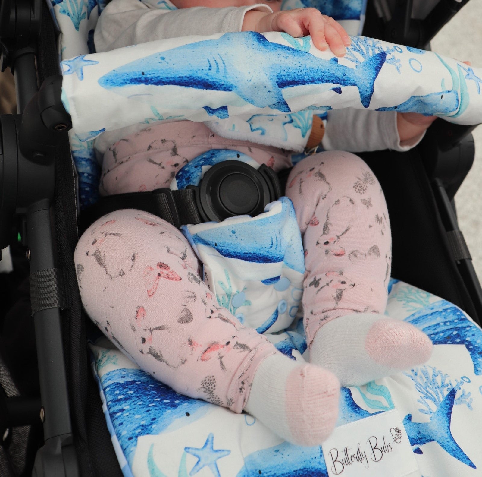 Crotch Buckle Cover - Butterfly Bubs